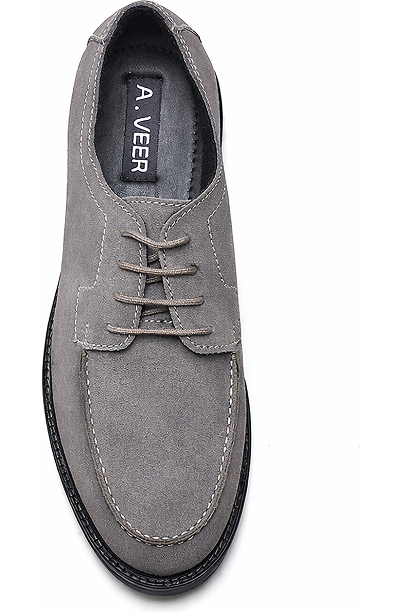 A. Veer Dalton Moc Derby, Alternate, color, Grey Leather