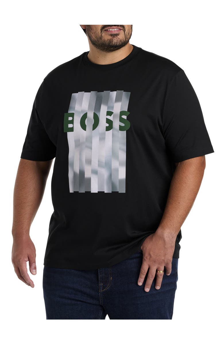 BOSS Big & Tall Tessin Graphic Tee, Main, color, Black