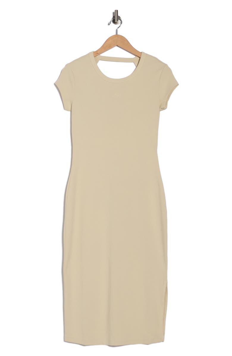 BOSS Orange Elira Short Sleeve Sheath Dress, Alternate, color, Open Beige