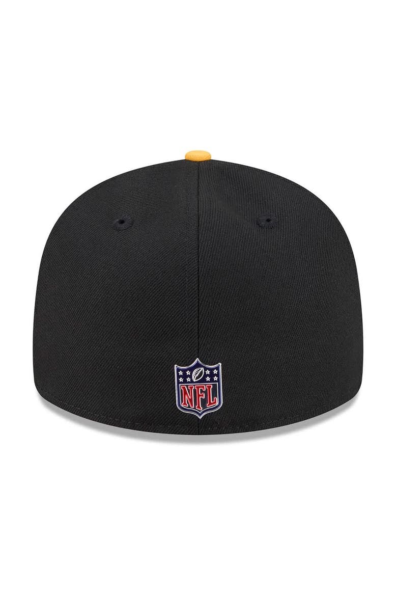 Men's New Era  Black/Gold Pittsburgh Steelers 2026 NFL Draft Pre-Curved 59FIFTY Fitted Hat, Alternate, color, Black