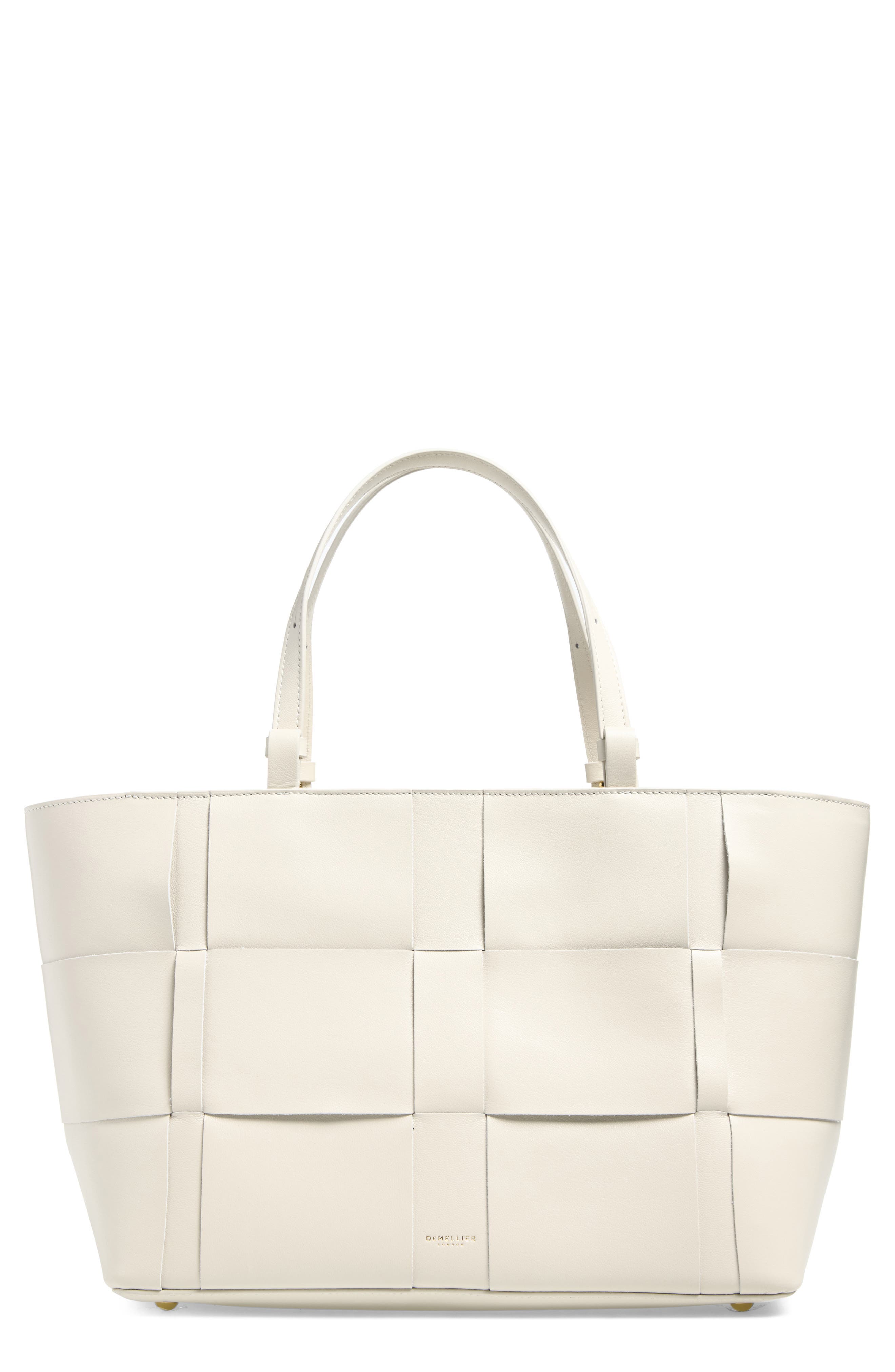 The Florence Woven Leather Tote, Main, color, CHALK
