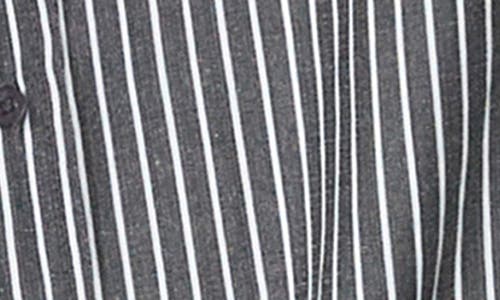 BILLY T BILLY T WHAT? STRIPE EMBROIDERED GRAPHIC BUTTON-UP SHIRT 