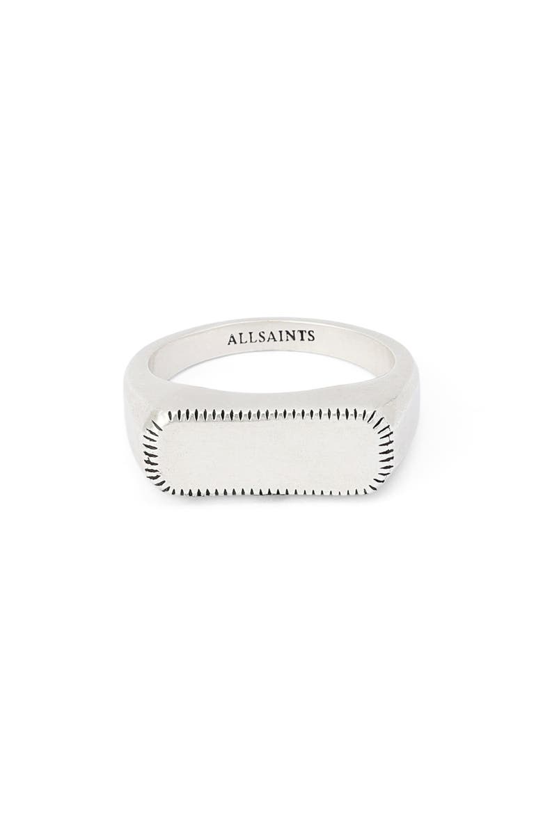 Smooth Rectangular Signet Ring, Alternate, color, WARM SILVER