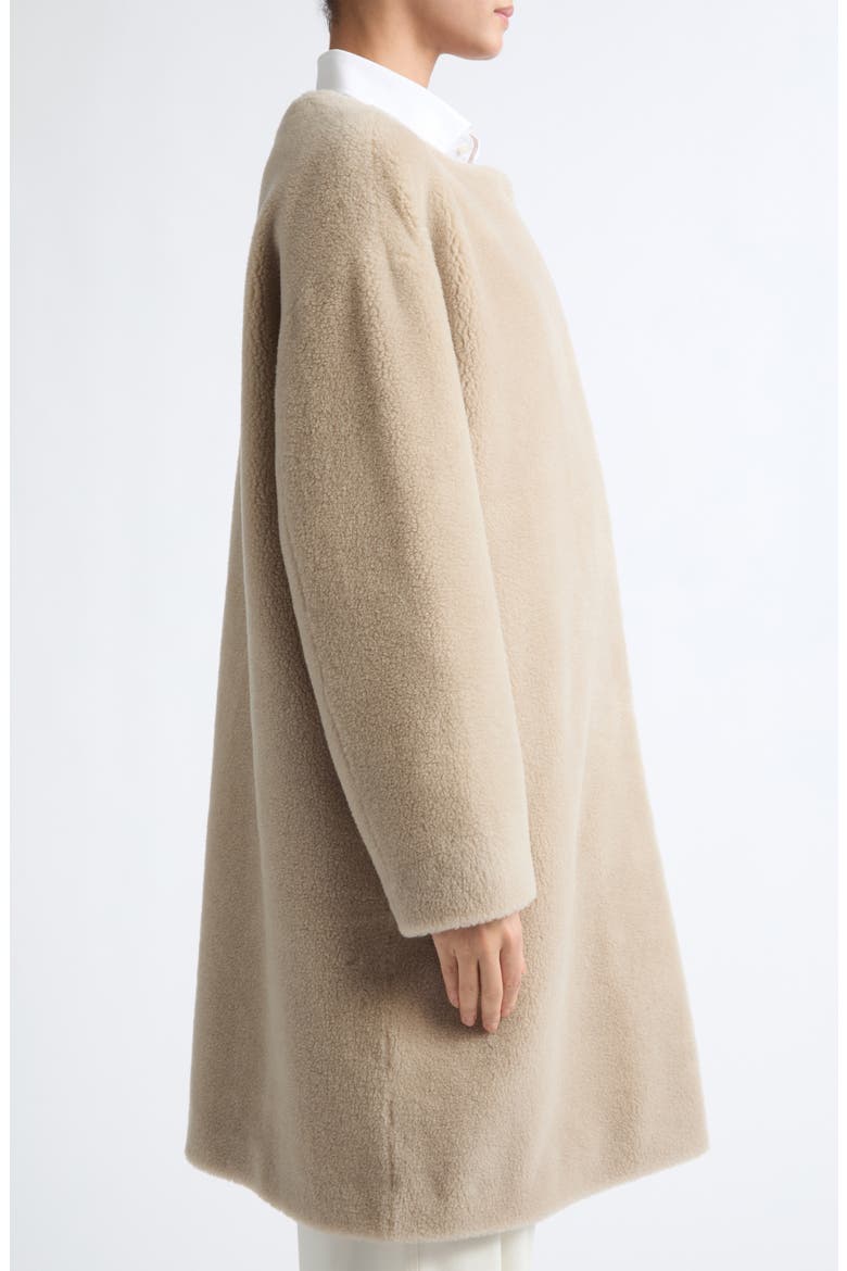 Wool Blend Teddy Fleece Coat, Alternate, color, 1985 CHAMPAGNE