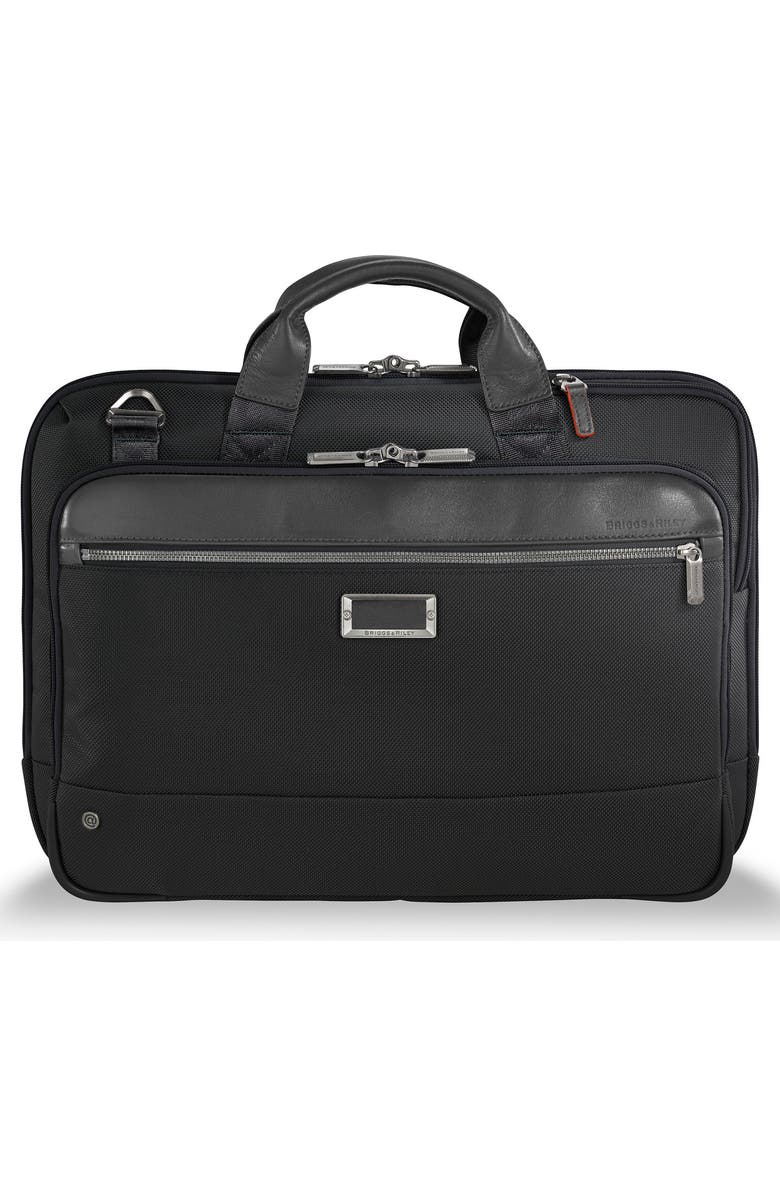 Briggs & Riley @work Slim Briefcase, Main, color,