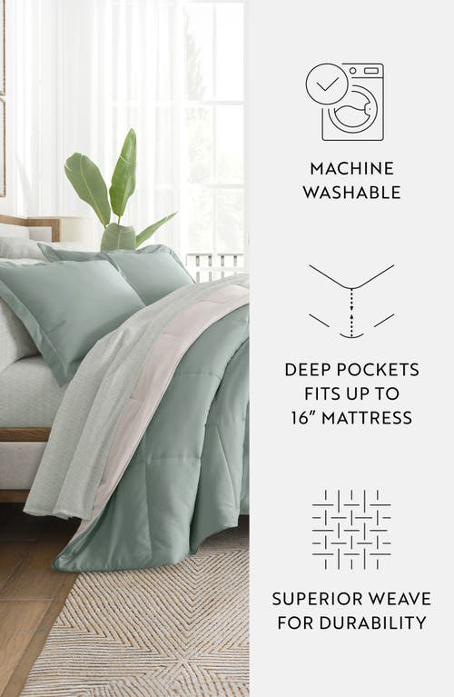 Homespun 7-piece Assorted Reversible Comforter Set In Eucalyptus