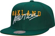 Mitchell & Ness Men's Mitchell & Ness Green Oakland Athletics Team Tagged Snapback Hat
