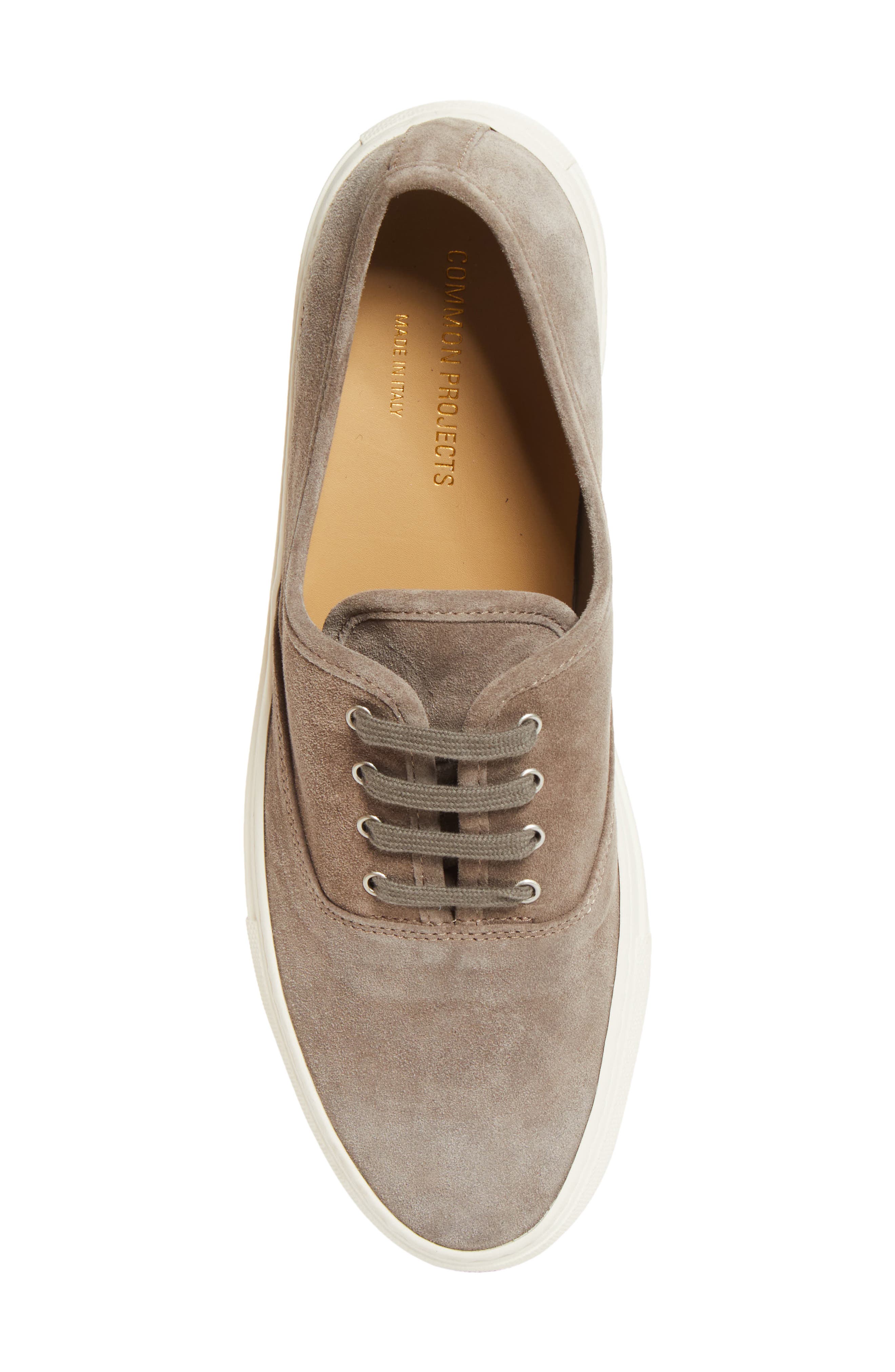 Four Hole Suede Sneaker, Alternate, color, GREY