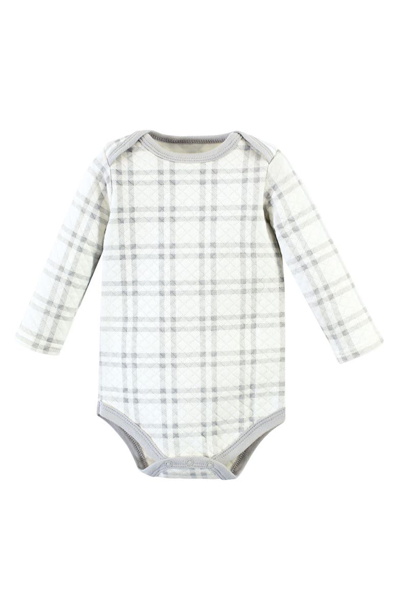 Hudson Baby Quilted Long-Sleeve Cotton One-Piece, Alternate, color, Forest Animals