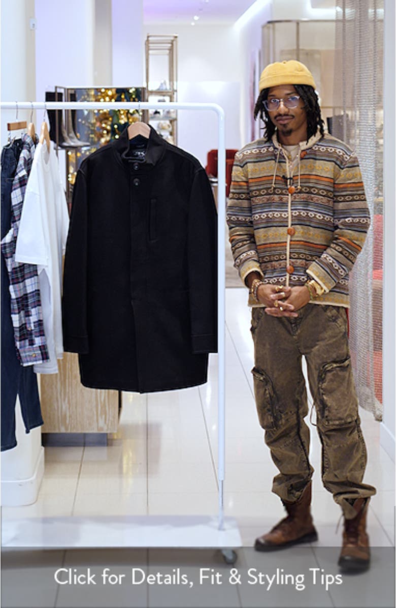 Cain Flat Front Organic Cotton Twill Coat, sales video thumbnail