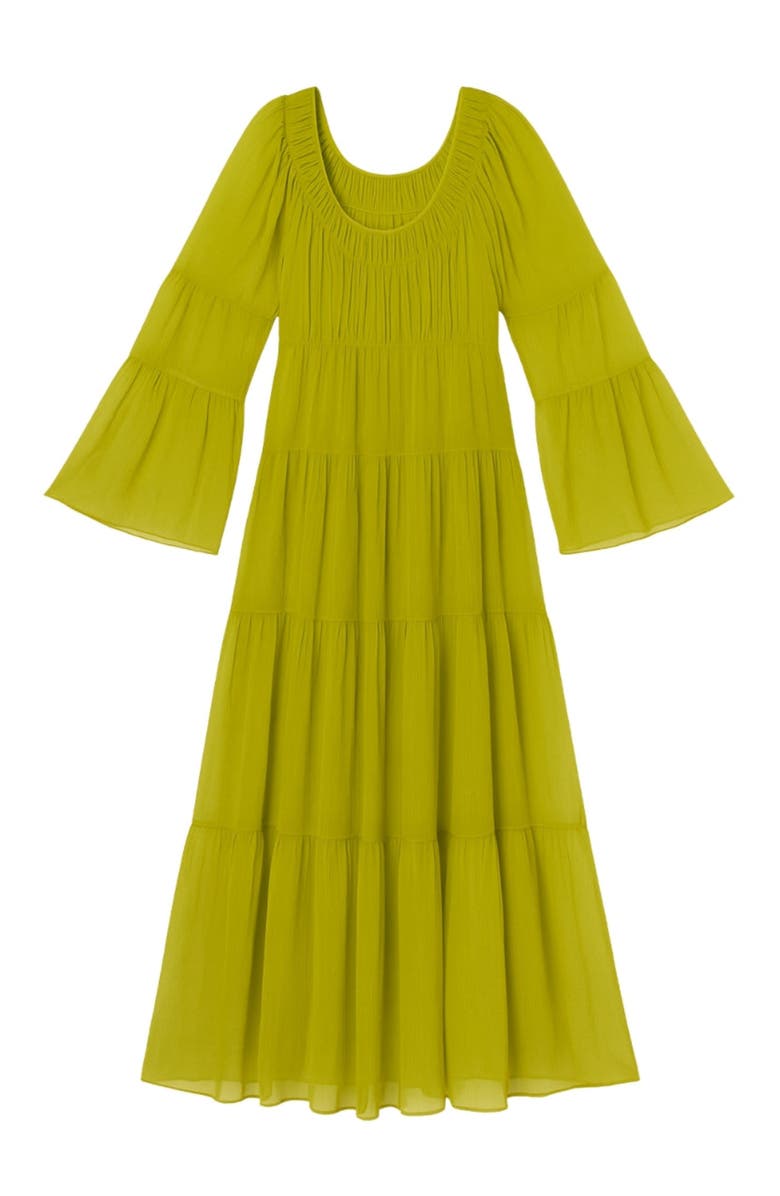 Rebecca Taylor Skye Tiered Dress, Alternate, color, Pear Green