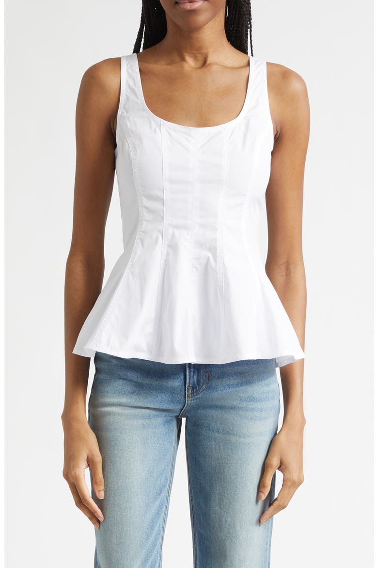 Charlie Peplum Tank, Main, color, WHITE