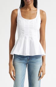 Veronica Beard Charlie Peplum Tank