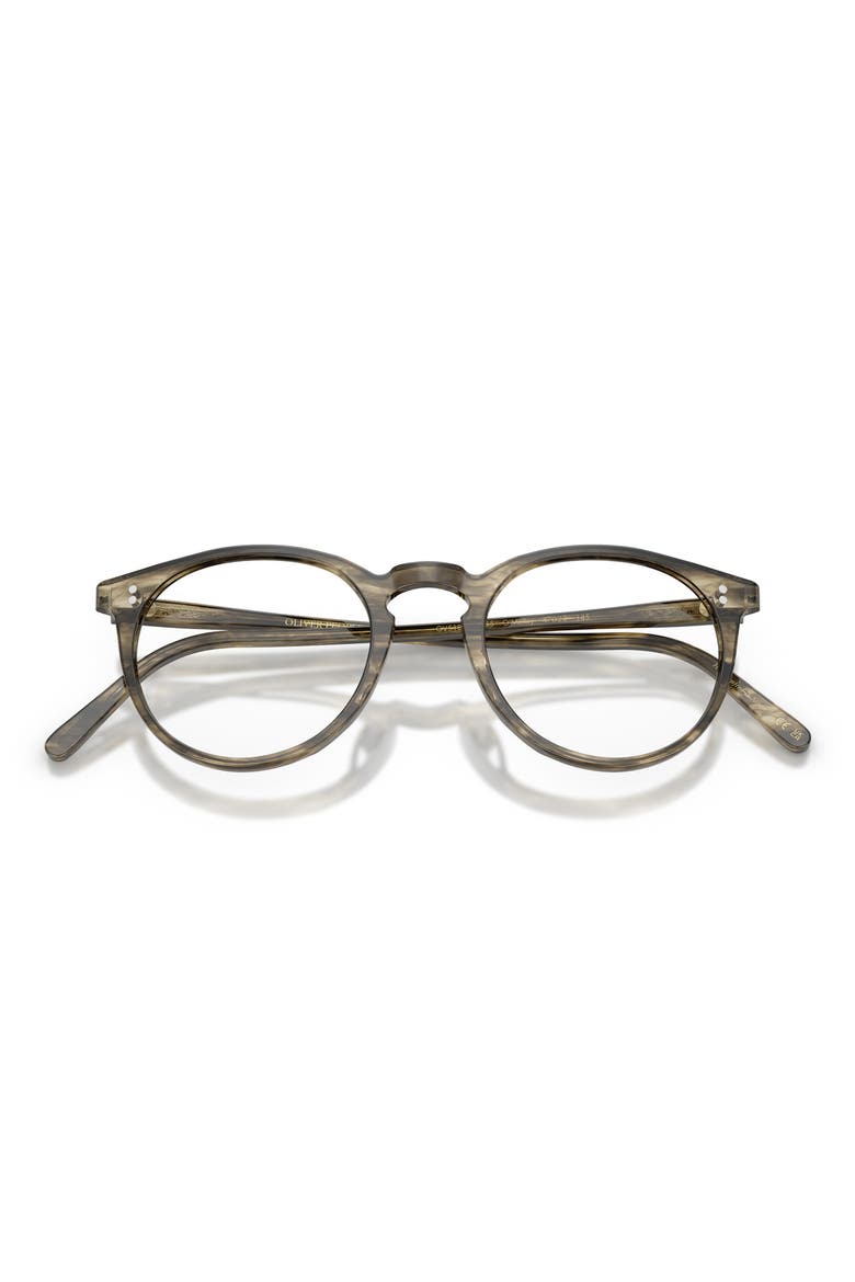 O'Malley 47mm Round Optical Glasses, Alternate, color, SOFT OLIVE BARK/ DEMO LENS