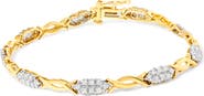 Haus of Brilliance 10K Yellow Gold 1.00 Cttw Round-Cut Diamond Spiral Link Bracelet