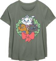Aristocats Women's Aristocats Kitten Wreath Graphic T-Shirt