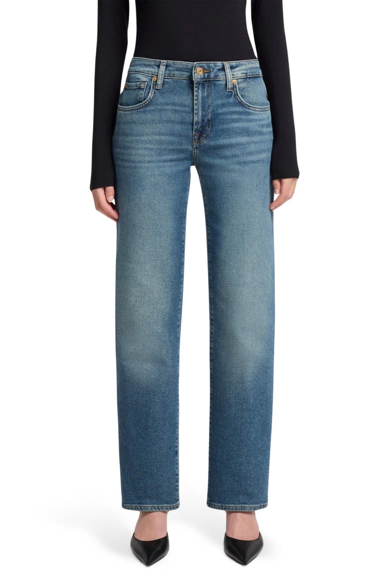 Calie Ankle Straight Leg Jeans, Main, color, SEA LEVEL