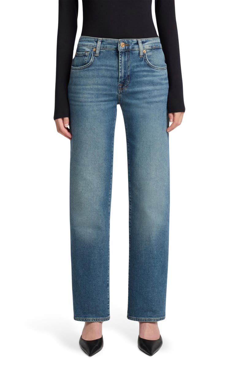7 For All Mankind Calie Ankle Straight Leg Jeans, Main, color, Sea Level