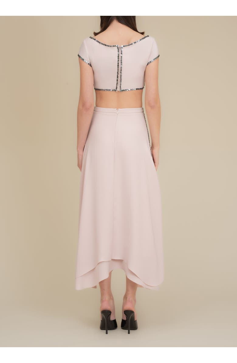 Contessa Mills Coraline Flowing Brushed Satin Maxi Skirt, Alternate, color, Pink