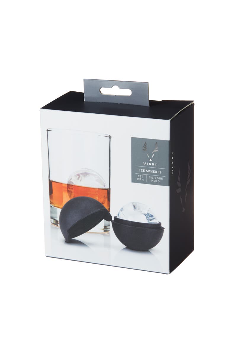 Viski Glacier Rocks Ice Sphere Molds Set of 4, Alternate, color, Black