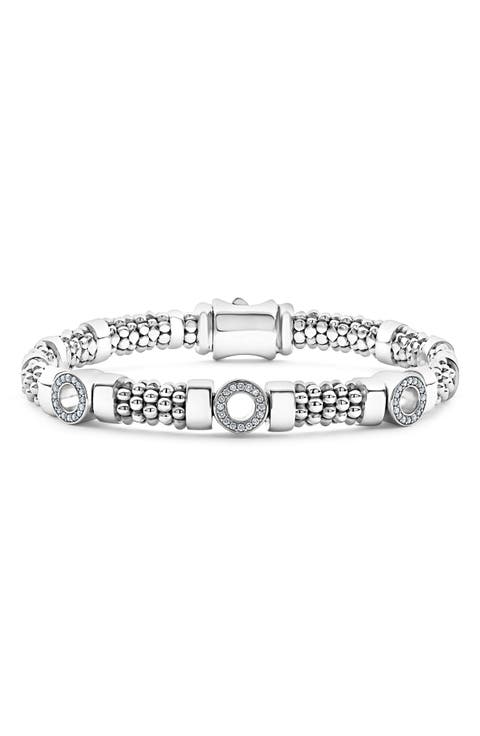 Caviar Spark Diamond Station Rope Bracelet