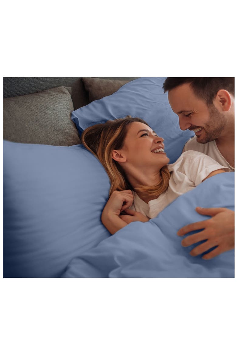 Solid 400 Thread Count Cotton Sateen Sheet Set, Alternate, color, BLUE