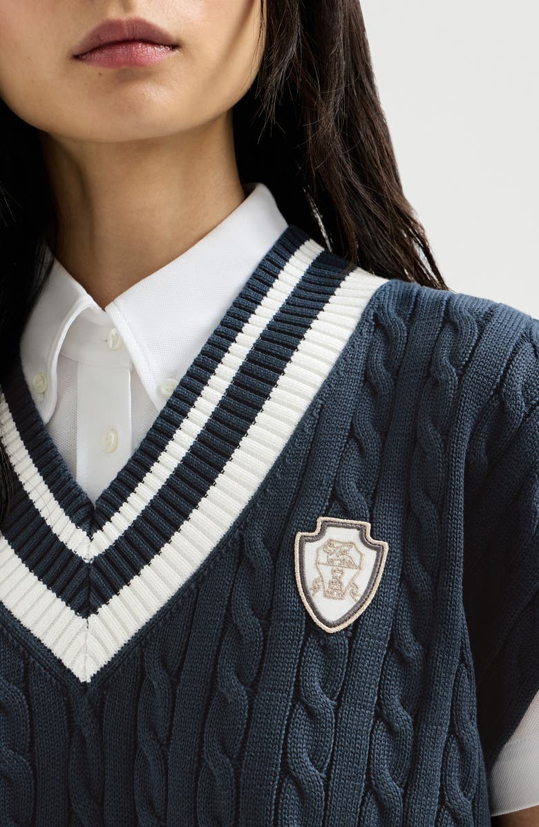 Brunello Cucinelli T-shirt with logo, Alternate, color, Blue