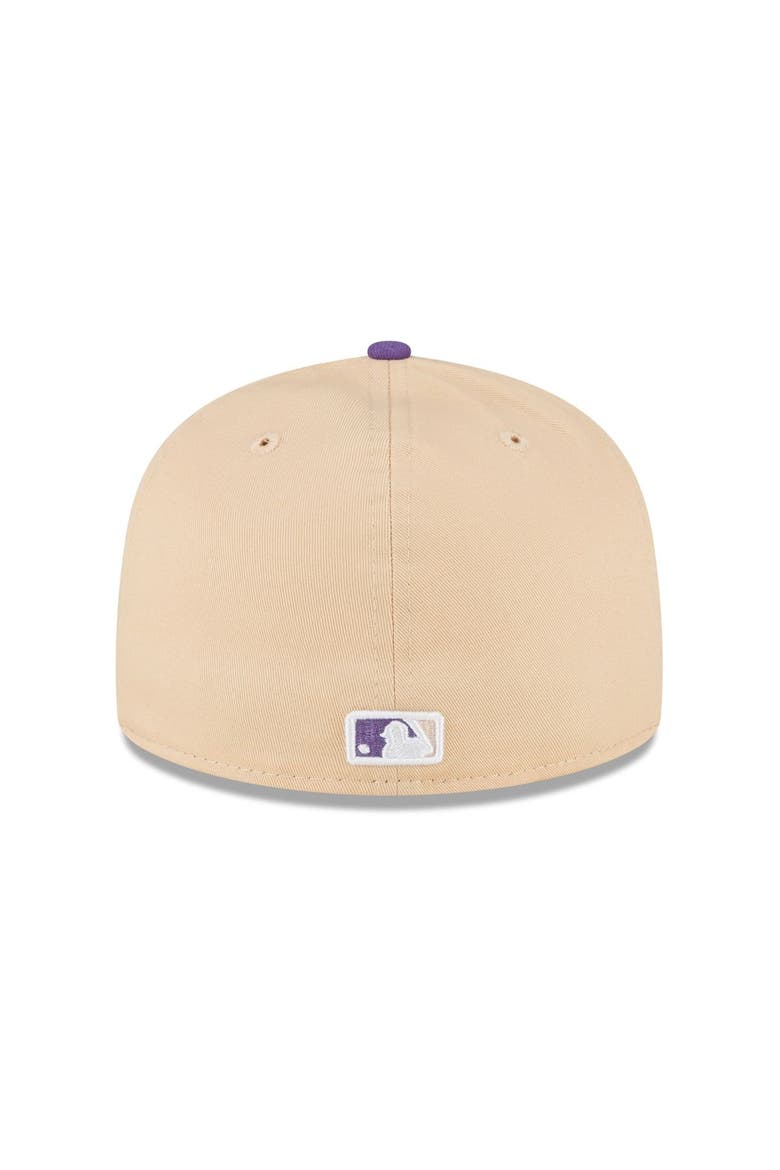 Men's New Era Peach/Purple San Francisco Giants 2002 World Series Side Patch 59FIFTY Fitted Hat, Alternate, color, Orange