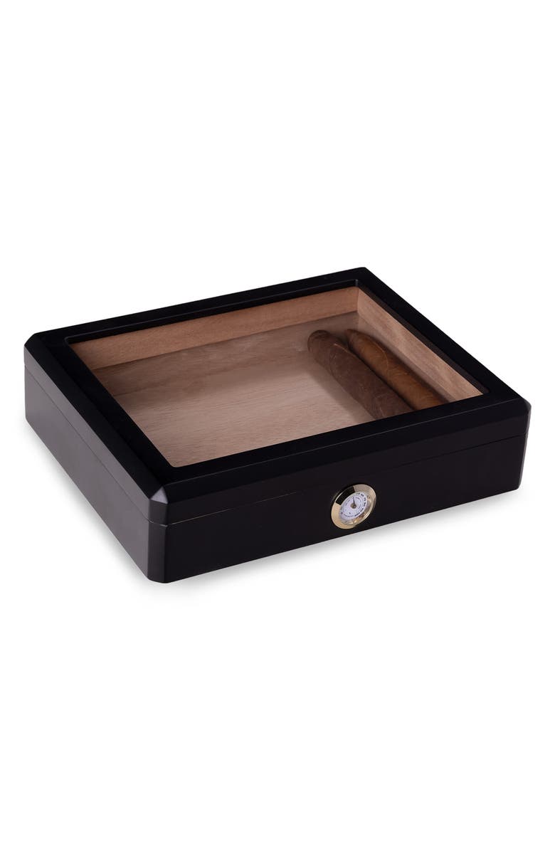Bey-Berk Finley 12 Cigar Humidor, Main, color, Black