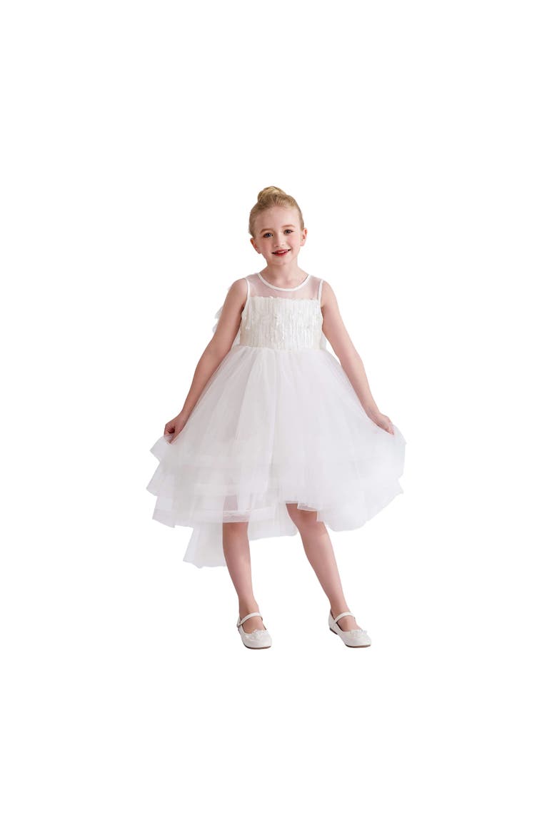 Novalie Layered Tulle Dress, Main, color, White