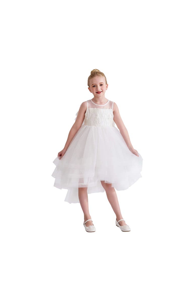 Tulleen Novalie Layered Tulle Dress, Main, color, White