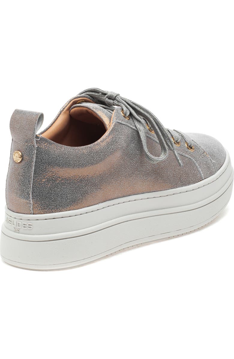 JSlides Noca Platform Lace-Up Sneaker, Alternate, color, Bronze Met Sue