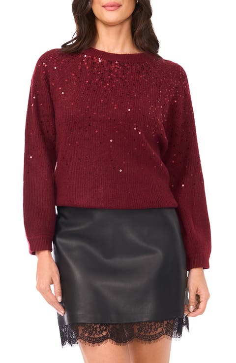Sequin Crewneck Sweater