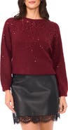 Vince Camuto Sequin Crewneck Sweater