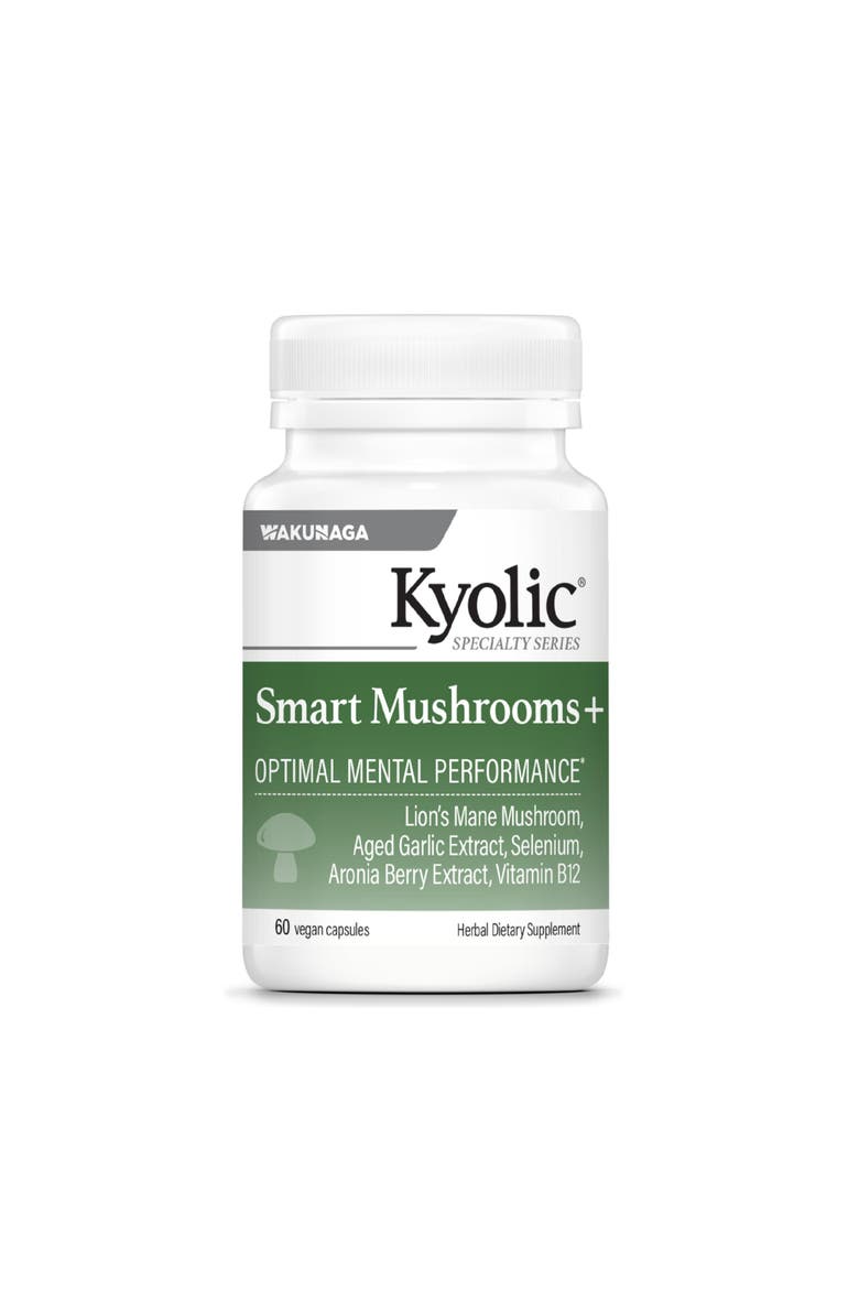 Smart Mushroom Supplement for Mental Performance and Brain Health Support 60 capsules, Main, color, None