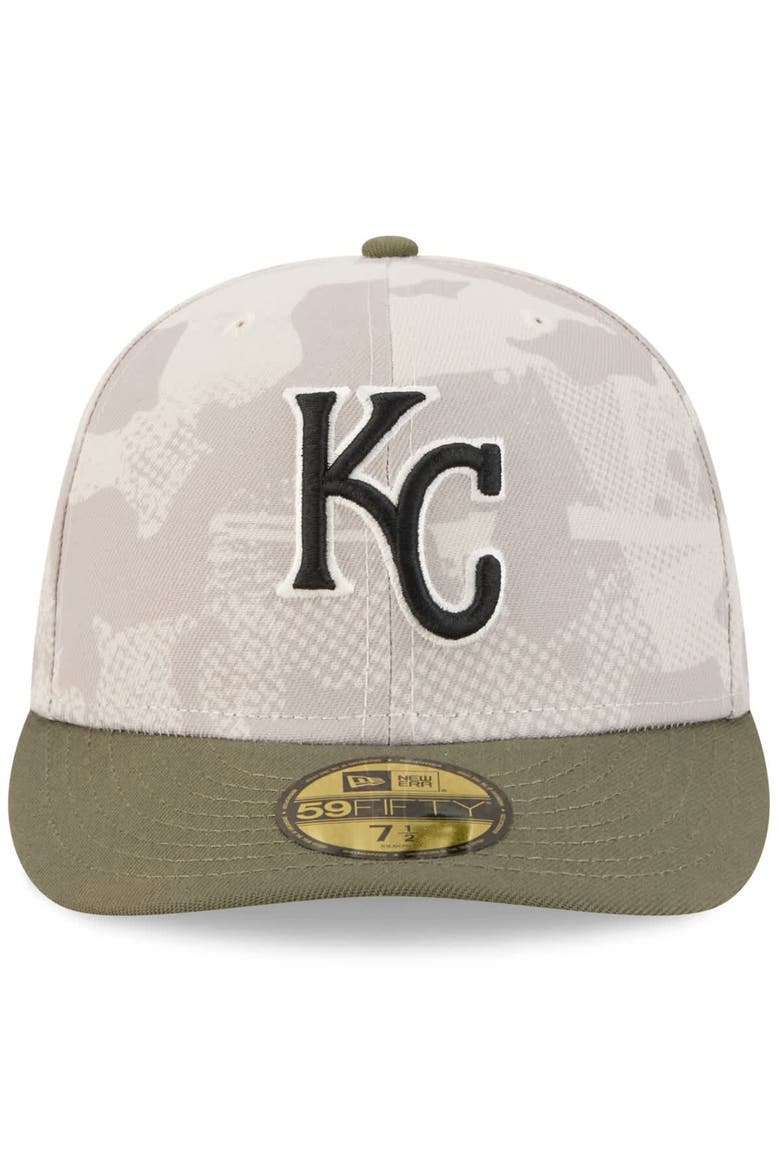 Men's New Era Light Beige/Olive Kansas City Royals 2025 Armed Forces Day 59FIFTY Fitted Hat, Alternate, color, Light Beige