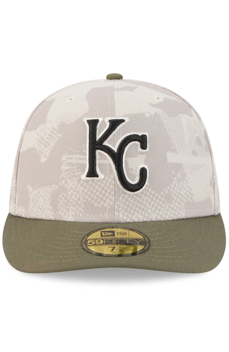 New Era Men's New Era Light Beige/Olive Kansas City Royals 2025 Armed Forces Day 59FIFTY Fitted Hat, Alternate, color, Light Beige
