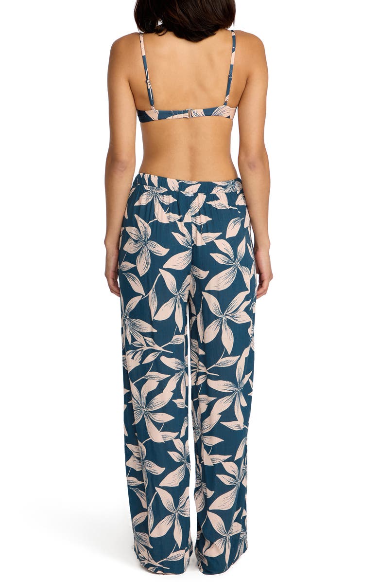 Volcom Shore Wide Leg Cover-Up Pants, Alternate, color, Harbor Blue