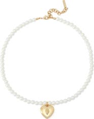 Kurt Geiger London Faux Pearl Eagle Pendant Necklace