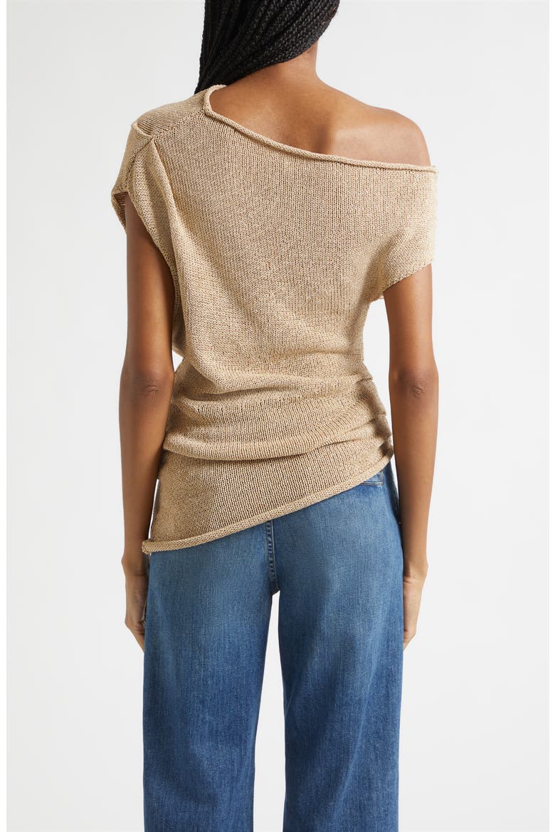 Joni Asymmetric Knit Top, Alternate, color, LIGHT BROWN