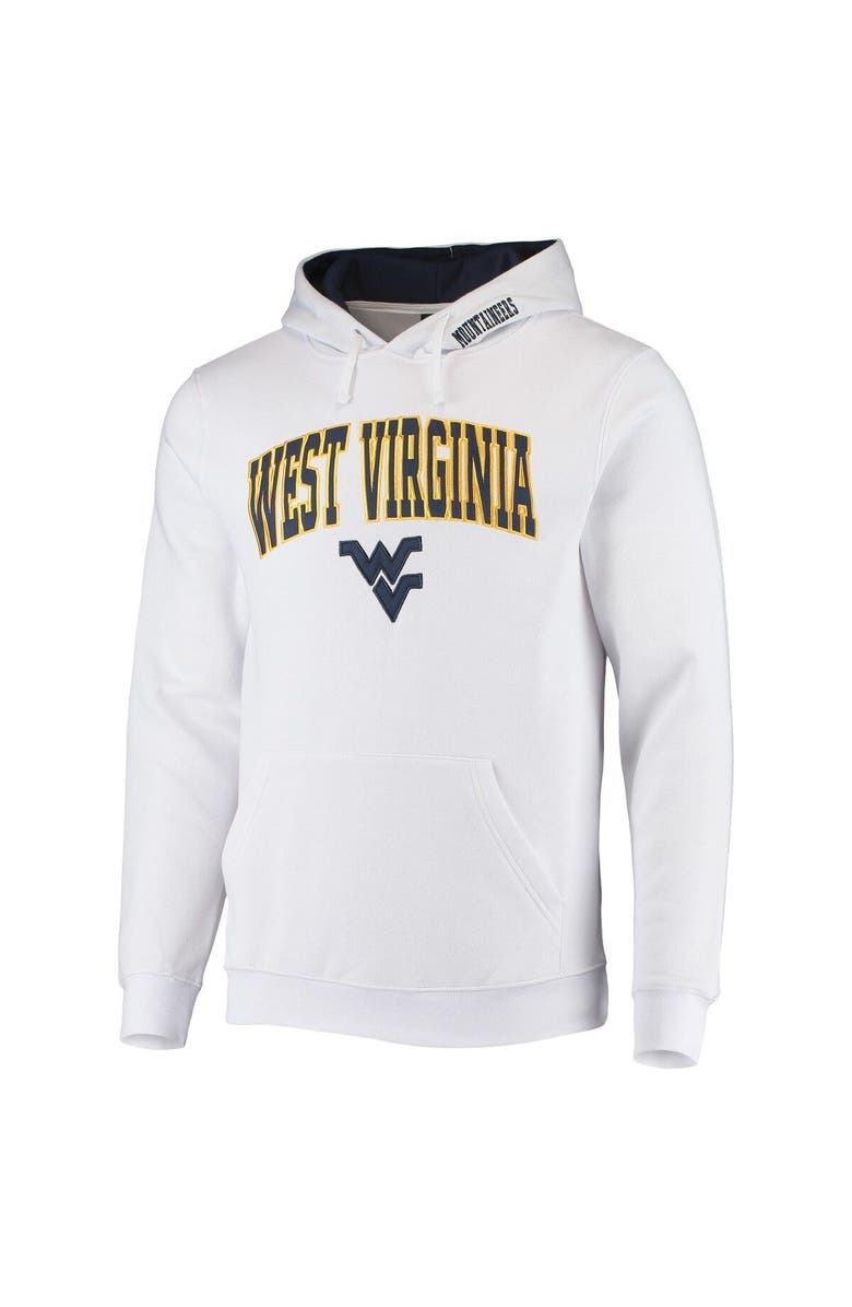 COLOSSEUM Men's Colosseum White West Virginia Mountaineers Arch & Logo 3.0 Pullover Hoodie, Alternate, color, White