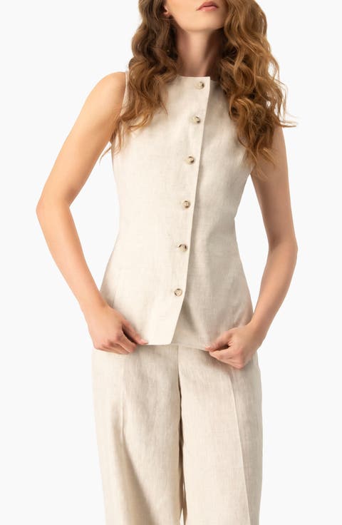 Linen Tailored Vest