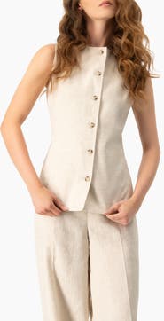 IVONNE Linen Tailored Vest