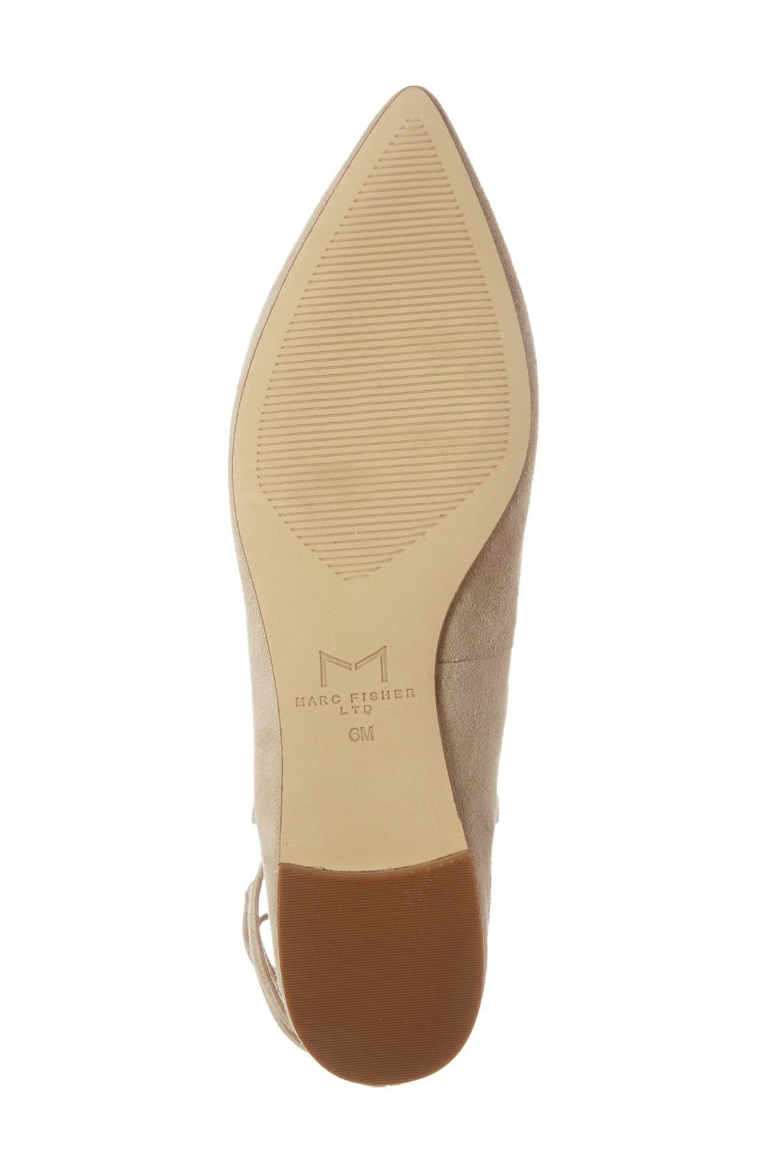 Sbrina Wraparound Lace Flat, Alternate, color, STRAW BEIGE SUEDE