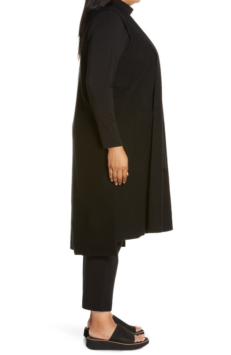 Eileen Fisher Boiled Wool Long Vest, Alternate, color, 