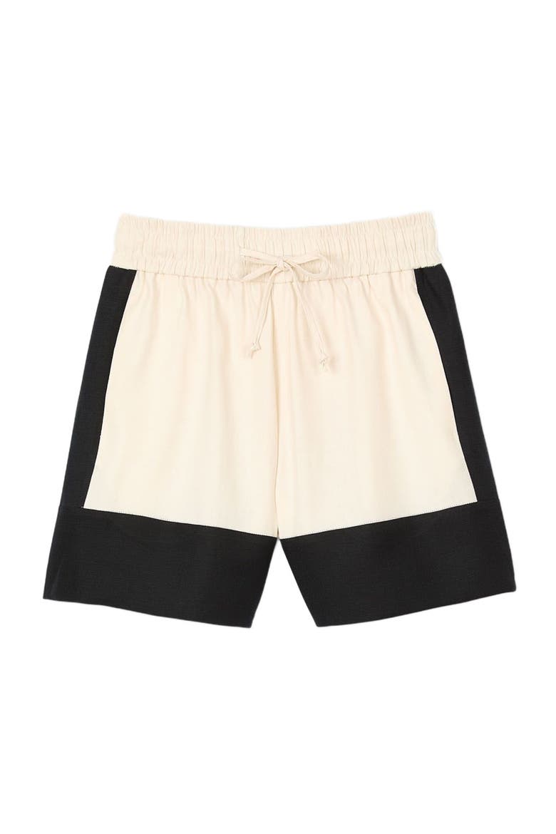 Two-tone shorts, Alternate, color, Ecru