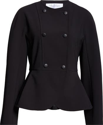 Max Mara Fronda Double Breasted Peplum Jacket | Nordstrom