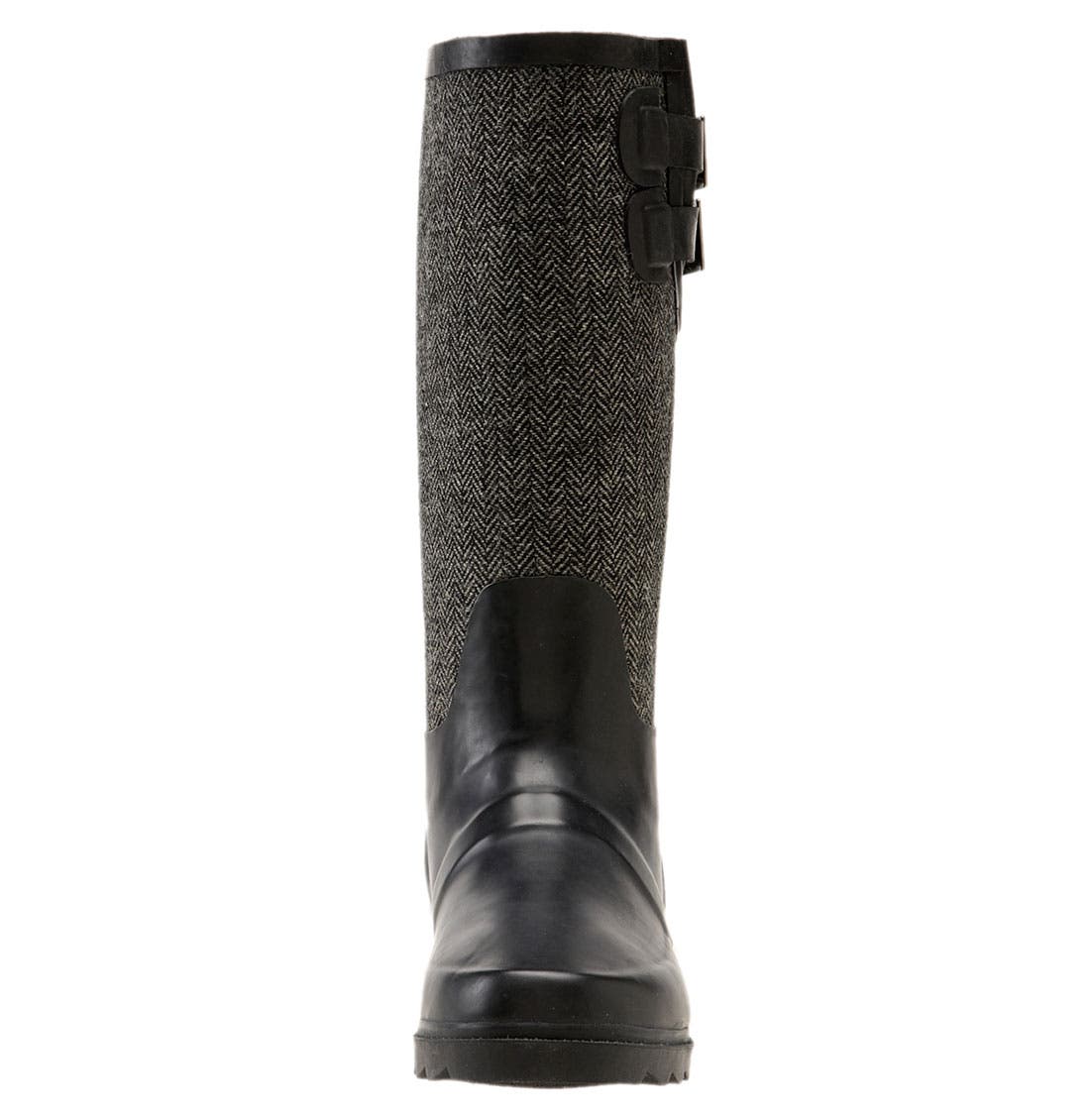 Signature Herringbone Rain Boot, Alternate, color, HERRINGBONE