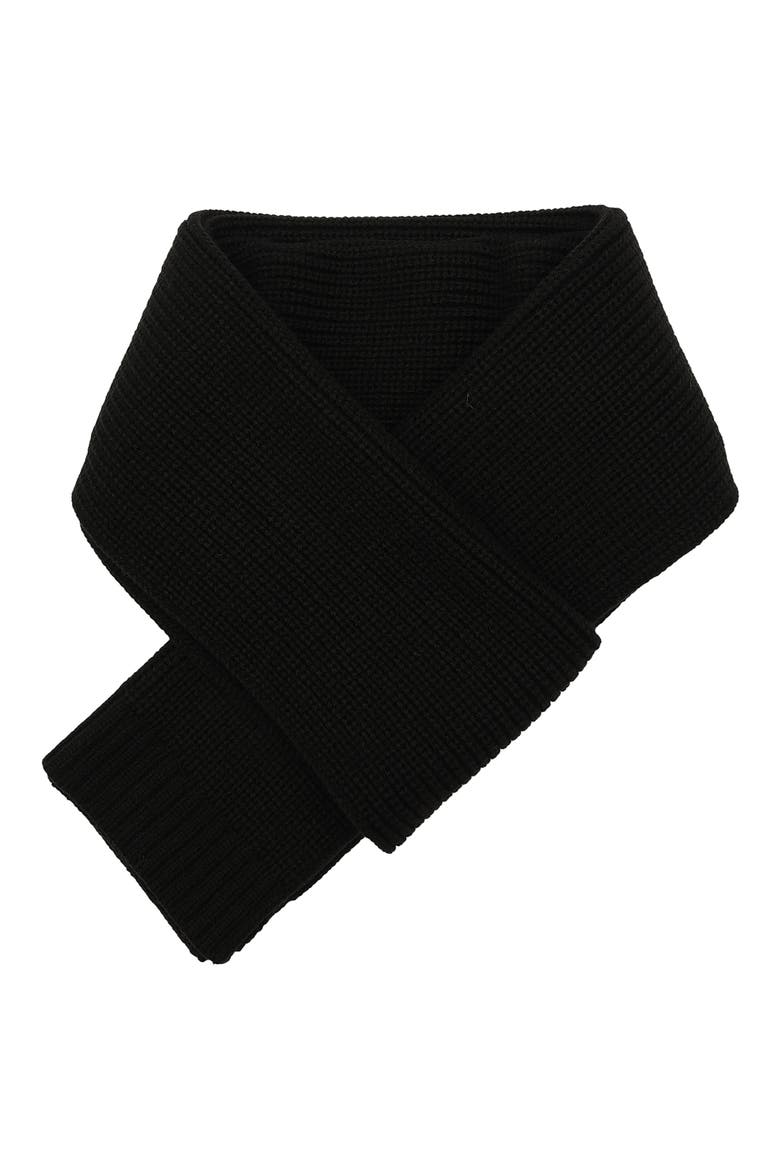 Crystal Bow Scarf, Alternate, color, BLACK