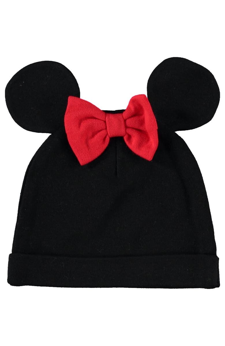 Disney Bodysuit Pants Bib & Hat Layette Set, Alternate, color, Red